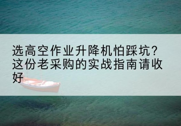 那曲高空作业升降机厂家推荐-选高空作业升降机怕踩坑？这份老采购的实战指南请收好